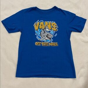 Boys’ Vans Blue Tee with Shark Graphic